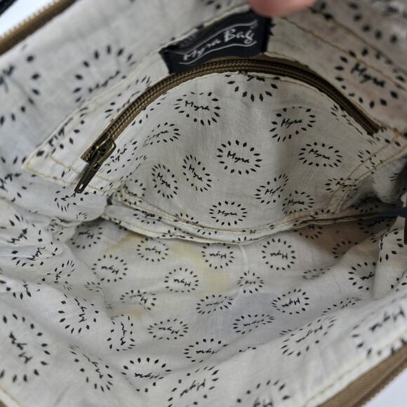 Myra Bag “Sansa” Leather Crossbody – Cowhide & Woven Southwest Pattern - Picture 7 of 11